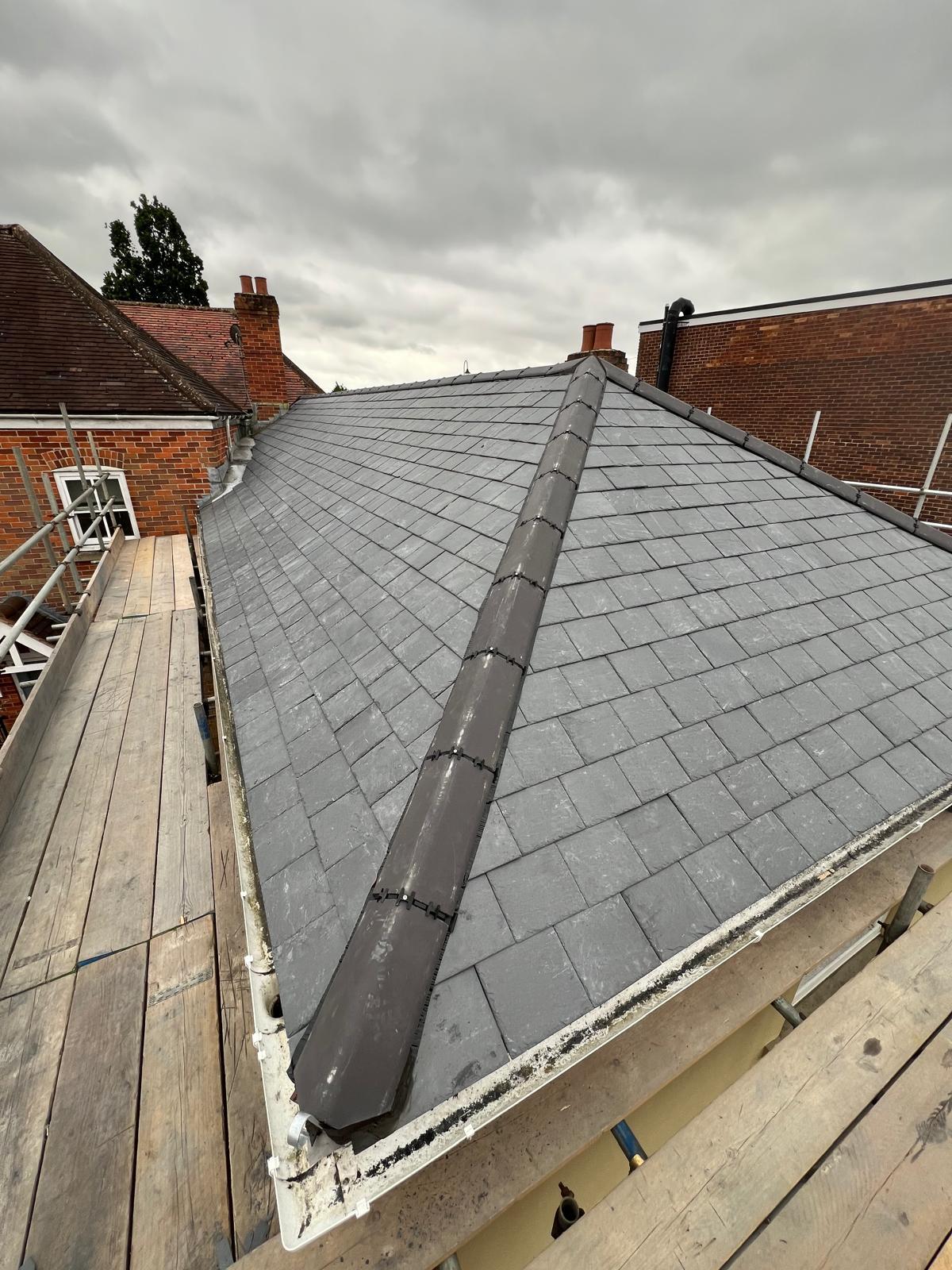 Hipped Slate Roof Build — roofing work in the South