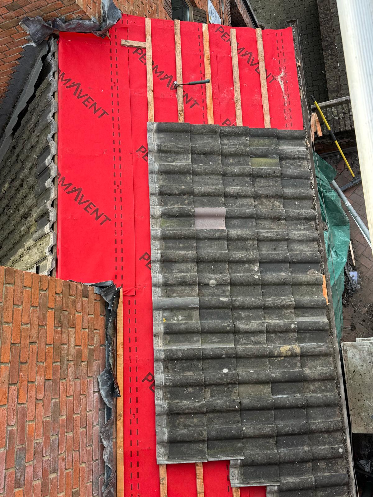 Staged Roof Strip & Re-cover — roofing work in the South