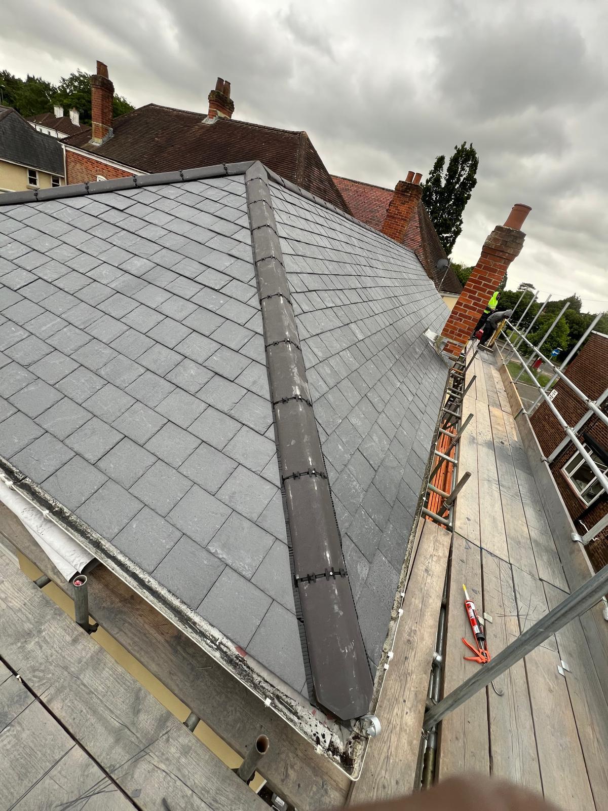 Natural Slate Re-roof — roofing work in the South