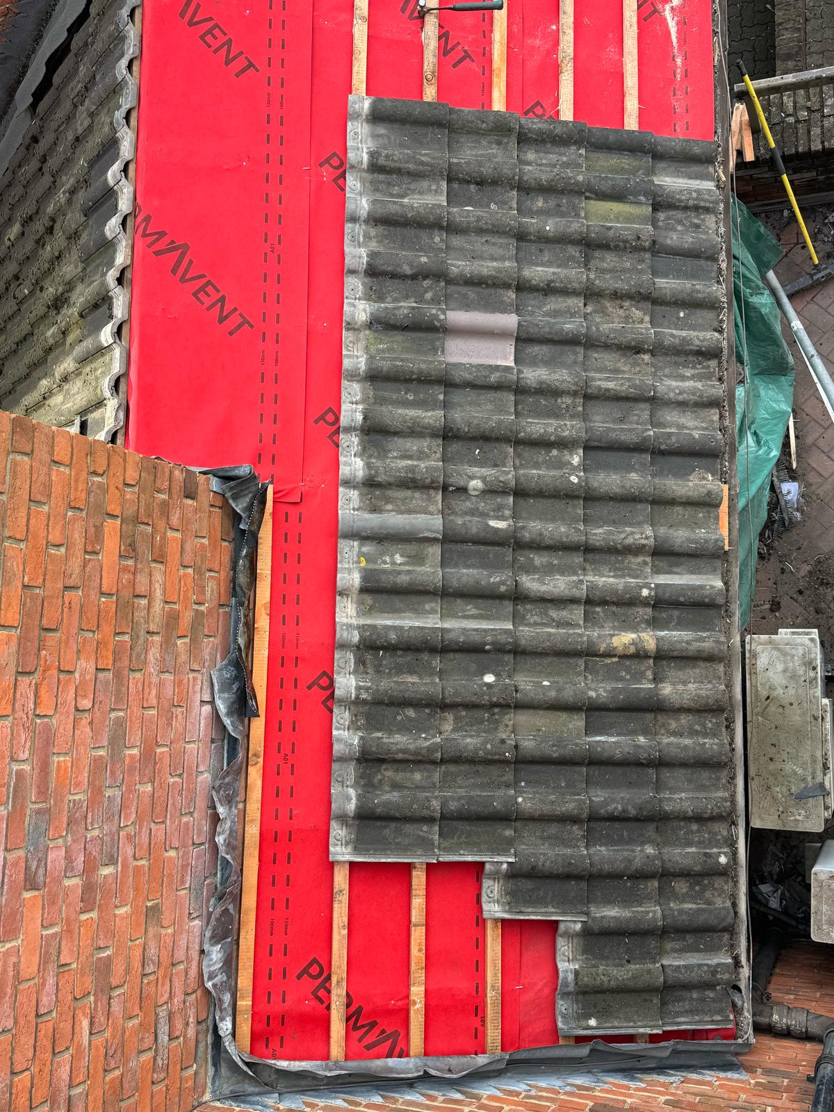 Extension Roof Re-cover — roofing work in the South