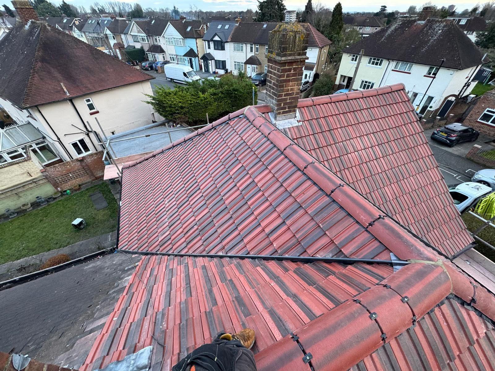 Complete Semi-Detached Re-roof — roofing work in the South