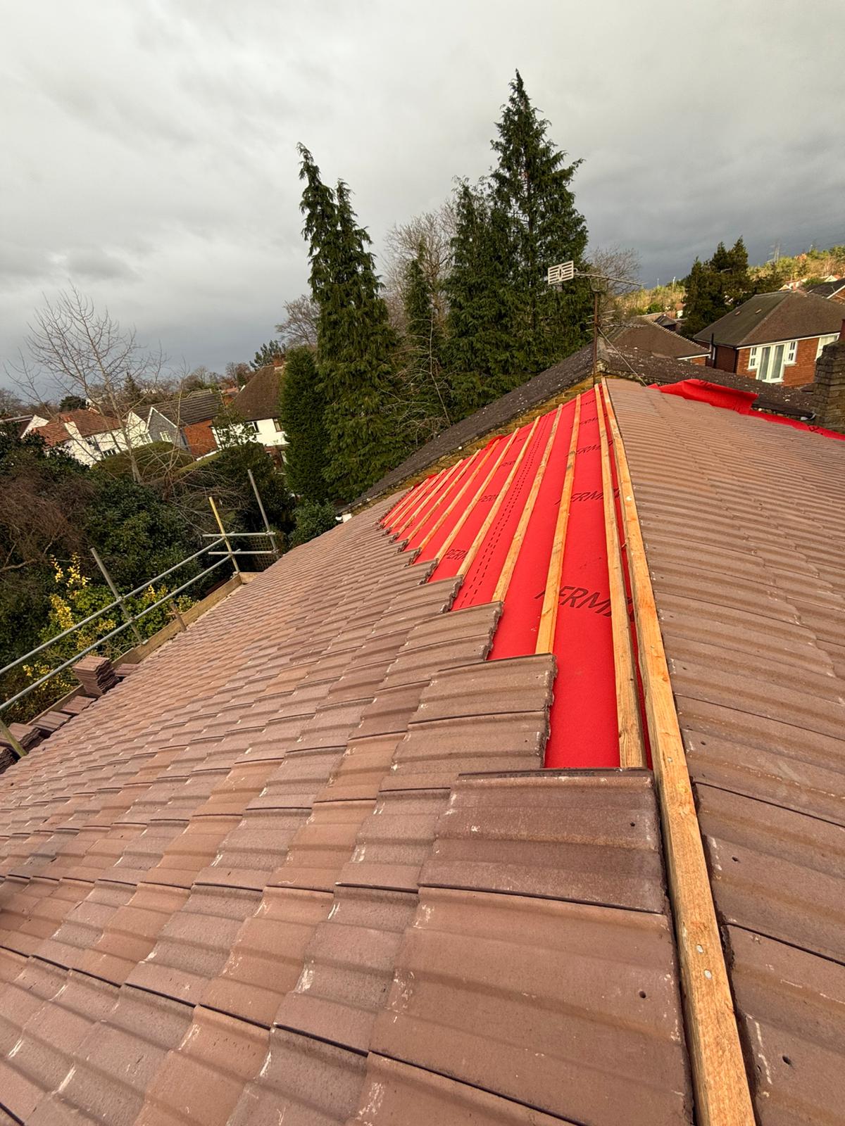 Sectional Strip & Re-tile — roofing work in the South