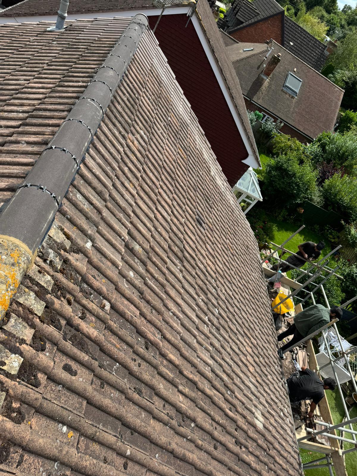 Moss-Damaged Roof Survey — roofing work in the South