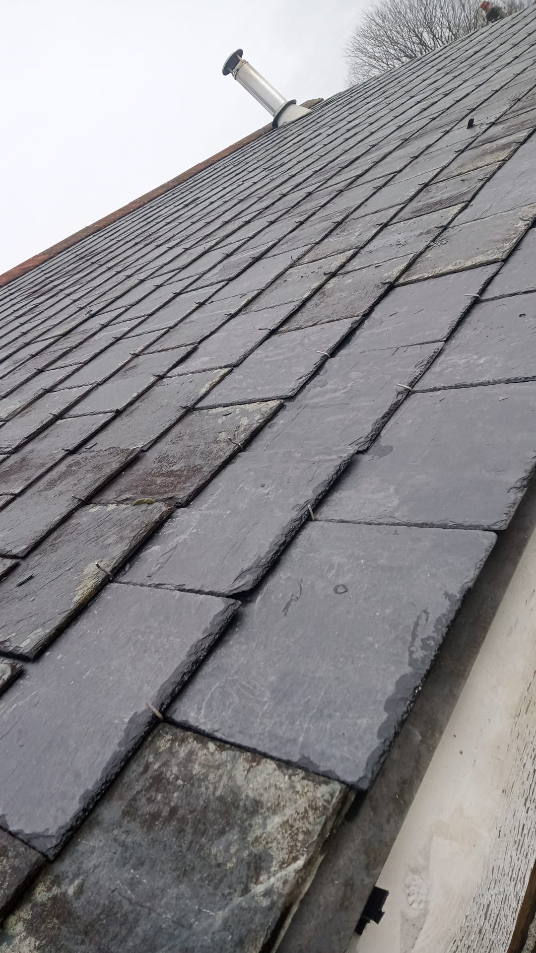 Natural Slate Roof Renewal — roofing work in the South