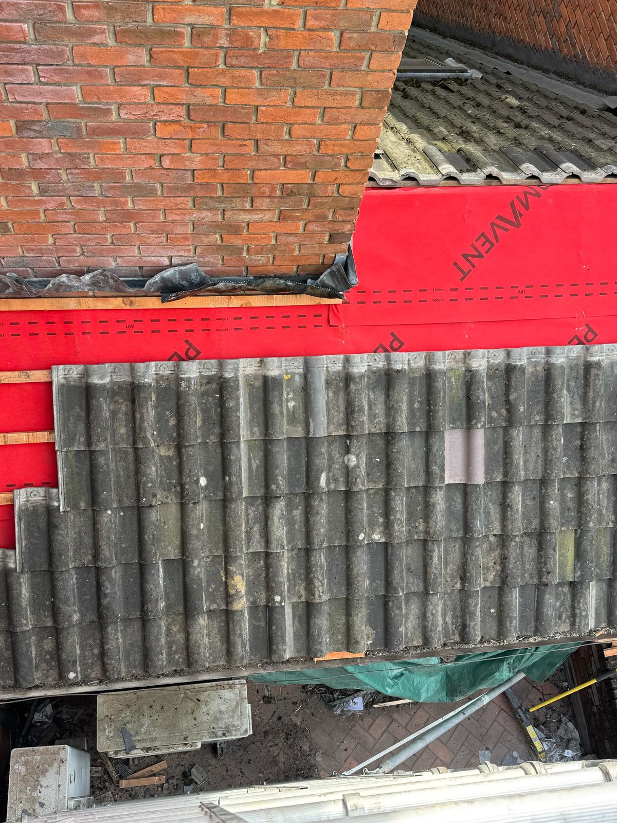 Extension Roof Tie-In — roofing work in the South